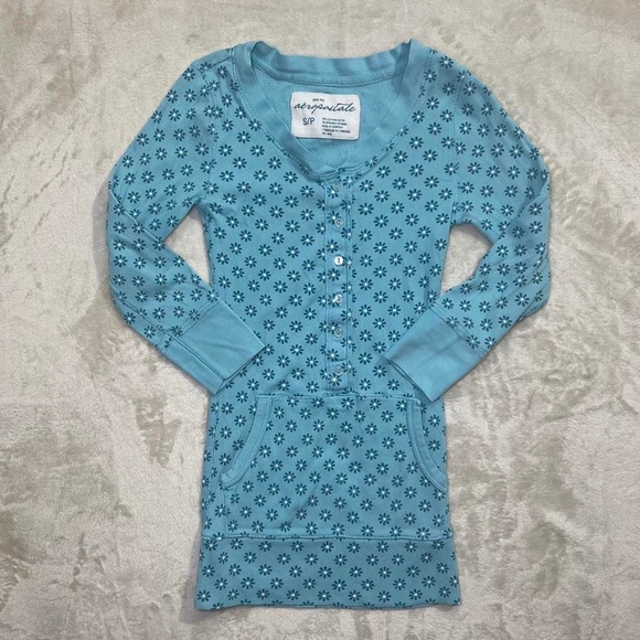 blue y2k Aeropostale henley top - Picture 2 of 7